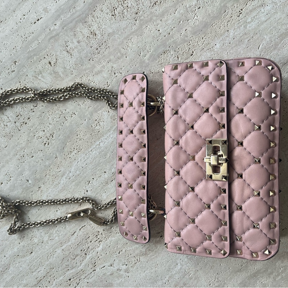 VALENTINO 💯 Authentic small Rockstud bag pink RARE 💕💕 - Picture 3 of 13
